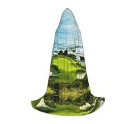 LPWTYCBV Beach Golf Course Print Hooded Cape For Teenagers Comfortable And Durable Costume Cape For Halloween