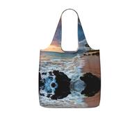 LPWTYCBV Beach Maui Hawaii Sunset Clouds Print Storage Bag With A Drawstring Backpack With Ripstop Polyester Fabric