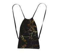 LPWTYCBV Black And Gold Background Print Ultra-Lightweight 14l Reusable Polyester Travel Backpack For Shopping, Commuting, And Everyday Carry