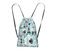 LPWTYCBV Black And White Cats Print Ultra-Lightweight 14l Reusable Polyester Travel Backpack For Shopping, Commuting, And Everyday Carry