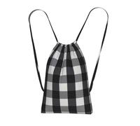 LPWTYCBV Black And White Plaid Print Ultra-Lightweight 14l Reusable Polyester Travel Backpack For Shopping, Commuting, And Everyday Carry