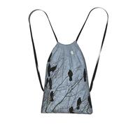 LPWTYCBV Black Crow Birds Print Ultra-Lightweight 14l Reusable Polyester Travel Backpack For Shopping, Commuting, And Everyday Carry