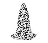 LPWTYCBV Black Leopard Print Print Hooded Cape For Teenagers Comfortable And Durable Costume Cape For Halloween