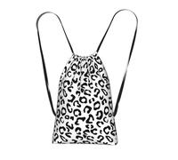 LPWTYCBV Black Leopard Print Print Ultra-Lightweight 14l Reusable Polyester Travel Backpack For Shopping, Commuting, And Everyday Carry