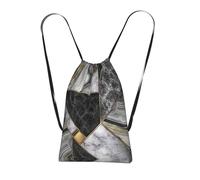 LPWTYCBV Black Marble Texture Gold Print Ultra-Lightweight 14l Reusable Polyester Travel Backpack For Shopping, Commuting, And Everyday Carry