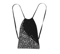 LPWTYCBV Black White Glitter Print Ultra-Lightweight 14l Reusable Polyester Travel Backpack For Shopping, Commuting, And Everyday Carry