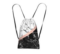 LPWTYCBV Black White Marble Print Ultra-Lightweight 14l Reusable Polyester Travel Backpack For Shopping, Commuting, And Everyday Carry