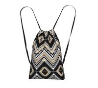 LPWTYCBV Black White Tan Zigzag Print Ultra-Lightweight 14l Reusable Polyester Travel Backpack For Shopping, Commuting, And Everyday Carry