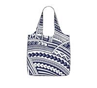 LPWTYCBV Blue Polynesian Maori Tribal Pattern Print Storage Bag With A Drawstring Backpack With Ripstop Polyester Fabric