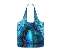 LPWTYCBV Bright Aqua Blue Turquoise Print Storage Bag With A Drawstring Backpack With Ripstop Polyester Fabric