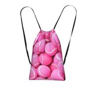 LPWTYCBV Bright Pink Tennis Balls Print Ultra-Lightweight 14l Reusable Polyester Travel Backpack For Shopping, Commuting, And Everyday Carry