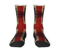 LPWTYCBV British Flag Print Adult Socks Men'S Women'S Crew Socks Funny Crazy Novelty Socks