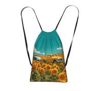 LPWTYCBV Cars And Sunflowers Print Ultra-Lightweight 14l Reusable Polyester Travel Backpack For Shopping, Commuting, And Everyday Carry