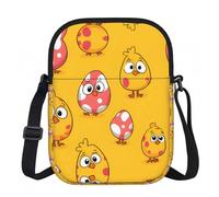 LPWTYCBV _Cartoon_Easter_Egg_Chick1 Printed Zipper Messenger Bag Lightweight Waterproof 600d Oxford Cloth, Adjustable Shoulder Strap