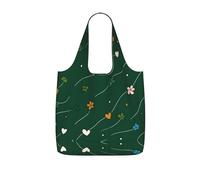 LPWTYCBV _Cartoon_Lines_Hearts_Four-Leaf_Clovers_ Print Storage Bag With A Drawstring Backpack With Ripstop Polyester Fabric