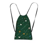 LPWTYCBV _Cartoon_Lines_Hearts_Four-Leaf_Clovers_ Print Ultra-Lightweight 14l Reusable Polyester Travel Backpack For Shopping, Commuting, And Everyday Carry
