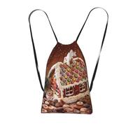 LPWTYCBV Christmas Gingerbread Like Village House Print Ultra-Lightweight 14l Reusable Polyester Travel Backpack For Shopping, Commuting, And Everyday Carry