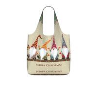 LPWTYCBV Christmas Gnomes Print Storage Bag With A Drawstring Backpack With Ripstop Polyester Fabric