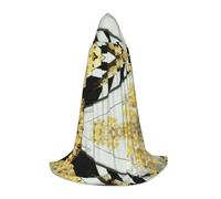 LPWTYCBV Cinema Movie Clapboard And Popcorn Print Hooded Cape For Teenagers Comfortable And Durable Costume Cape For Halloween
