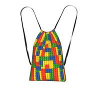 LPWTYCBV Colorful Brick Print Ultra-Lightweight 14l Reusable Polyester Travel Backpack For Shopping, Commuting, And Everyday Carry