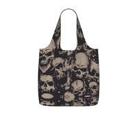 LPWTYCBV Cool Skull Graphics Print Storage Bag With A Drawstring Backpack With Ripstop Polyester Fabric
