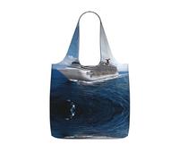 LPWTYCBV Cruise Ship Print Storage Bag With A Drawstring Backpack With Ripstop Polyester Fabric