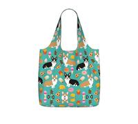 LPWTYCBV Cute Corgi Print Storage Bag With A Drawstring Backpack With Ripstop Polyester Fabric