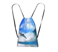 LPWTYCBV Cute Dolphin Print Ultra-Lightweight 14l Reusable Polyester Travel Backpack For Shopping, Commuting, And Everyday Carry