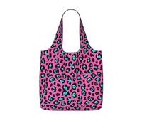 LPWTYCBV Cute Turquoise Leopard Print Storage Bag With A Drawstring Backpack With Ripstop Polyester Fabric