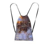 LPWTYCBV Deers Picture Print Ultra-Lightweight 14l Reusable Polyester Travel Backpack For Shopping, Commuting, And Everyday Carry