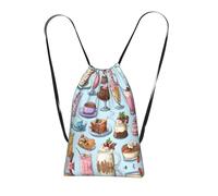 LPWTYCBV Dessert Refreshments Print Ultra-Lightweight 14l Reusable Polyester Travel Backpack For Shopping, Commuting, And Everyday Carry