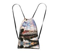 LPWTYCBV Dublin Ireland Ha Penny Bridge River Print Ultra-Lightweight 14l Reusable Polyester Travel Backpack For Shopping, Commuting, And Everyday Carry