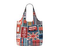 LPWTYCBV England Symbols Print Storage Bag With A Drawstring Backpack With Ripstop Polyester Fabric