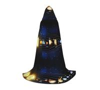 LPWTYCBV Exploring The Solar System Print Hooded Cape For Teenagers Comfortable And Durable Costume Cape For Halloween