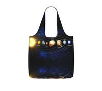 LPWTYCBV Exploring The Solar System Print Storage Bag With A Drawstring Backpack With Ripstop Polyester Fabric