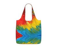 LPWTYCBV Fantastic Parrot Feather Print Storage Bag With A Drawstring Backpack With Ripstop Polyester Fabric