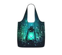 LPWTYCBV Fireflies And Lantern Print Storage Bag With A Drawstring Backpack With Ripstop Polyester Fabric