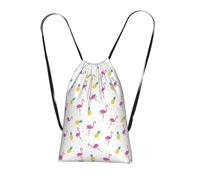 LPWTYCBV Flamingo And Pineapple Print Ultra-Lightweight 14l Reusable Polyester Travel Backpack For Shopping, Commuting, And Everyday Carry