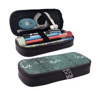 LPWTYCBV Formulas Shapes Theory Math Lesson Word Printed Leather Pencil Case with Zipper Seal is Very Suitable for Daily Use.