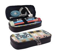 LPWTYCBV French Bulldog Printed Leather Pencil Case with Zipper Seal is Very Suitable for Daily Use.