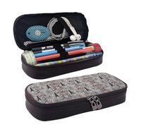 LPWTYCBV French Fashion Model Ferrets Printed Leather Pencil Case with Zipper Seal is Very Suitable for Daily Use.