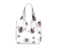 LPWTYCBV Funny Bees Print Storage Bag With A Drawstring Backpack With Ripstop Polyester Fabric
