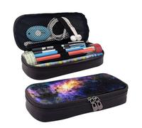 LPWTYCBV Galaxy in The Universe Printed Leather Pencil Case with Zipper Seal is Very Suitable for Daily Use.