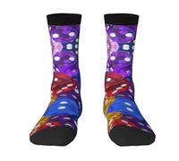 LPWTYCBV Games Dice Set Print Adult Socks Men'S Women'S Crew Socks Funny Crazy Novelty Socks