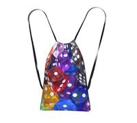 LPWTYCBV Games Dice Set Print Ultra-Lightweight 14l Reusable Polyester Travel Backpack For Shopping, Commuting, And Everyday Carry