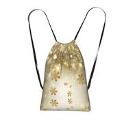 LPWTYCBV Gold Silk Christmas Print Ultra-Lightweight 14l Reusable Polyester Travel Backpack For Shopping, Commuting, And Everyday Carry