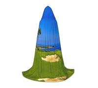 LPWTYCBV Golf Course Print Hooded Cape For Teenagers Comfortable And Durable Costume Cape For Halloween