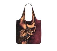 LPWTYCBV Gothic Rose Print Storage Bag With A Drawstring Backpack With Ripstop Polyester Fabric