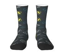 LPWTYCBV Graffiti Skateboard Print Adult Socks Men'S Women'S Crew Socks Funny Crazy Novelty Socks