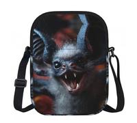 LPWTYCBV Halloween Bat Printed Zipper Messenger Bag Lightweight Waterproof 600d Oxford Cloth, Adjustable Shoulder Strap